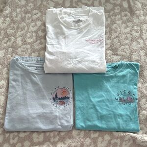 Cotton Graphic Long-sleeves x3 Sizes Small and Medium